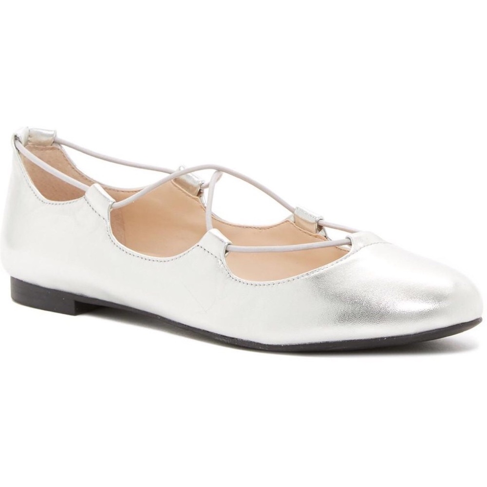 FINAL🚨DONATING SOON‼️ Vince Camuto Silver Metallic Ballerina Flats